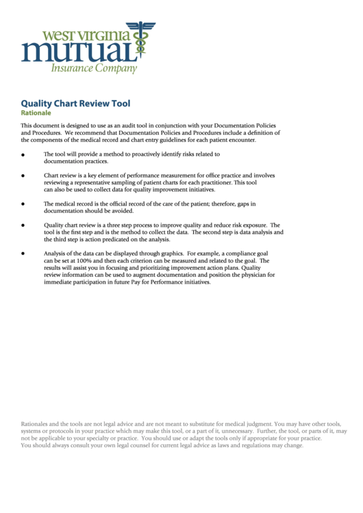 Sample Quality Chart Review Tool Printable pdf