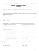 Business Communications Assessment Sheet
