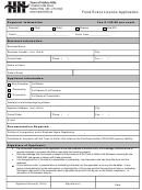 Food Event Licence Application Form