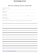 Wyuka Genealogical Request - Genealogy Form