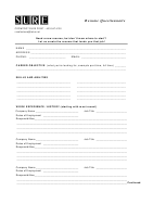 Resume Questionnaire Form