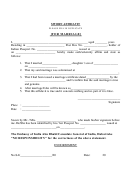 Sworn Affidavit Form For Marriage