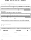 Form Mv147 - Wyoming Affidavit Of Vehicle Ownership