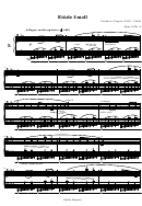 Etude F-moll (sheet Music) Frederic Chopin