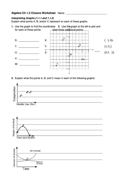 Closure Worksheet Template (Algebra) Printable pdf