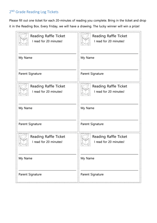 2nd Grade Reading Log Template Printable pdf