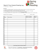 Read-a-thon Student Reading Log Template