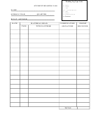 Student Reading Log Template