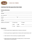 Contractor Pre-qualification Form