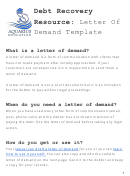 Letter Of Demand Template