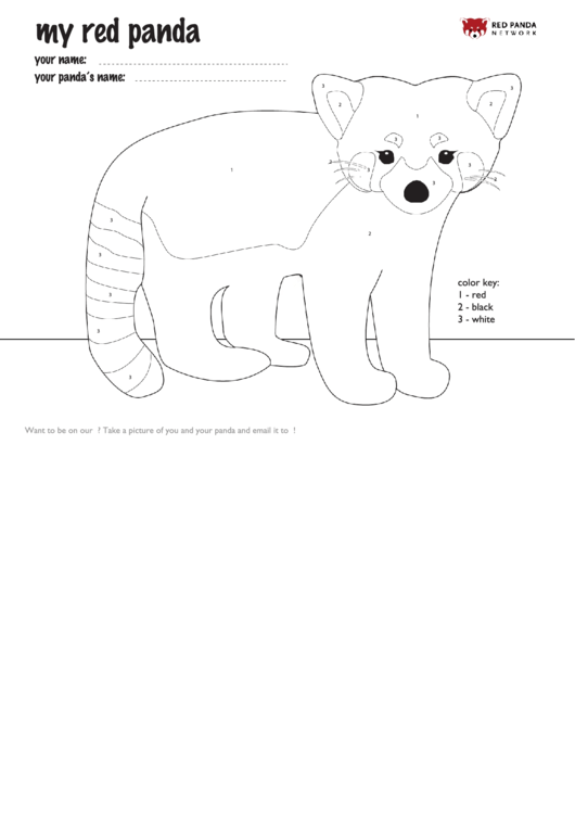 Red Panda Coloring Sheet Template Printable pdf