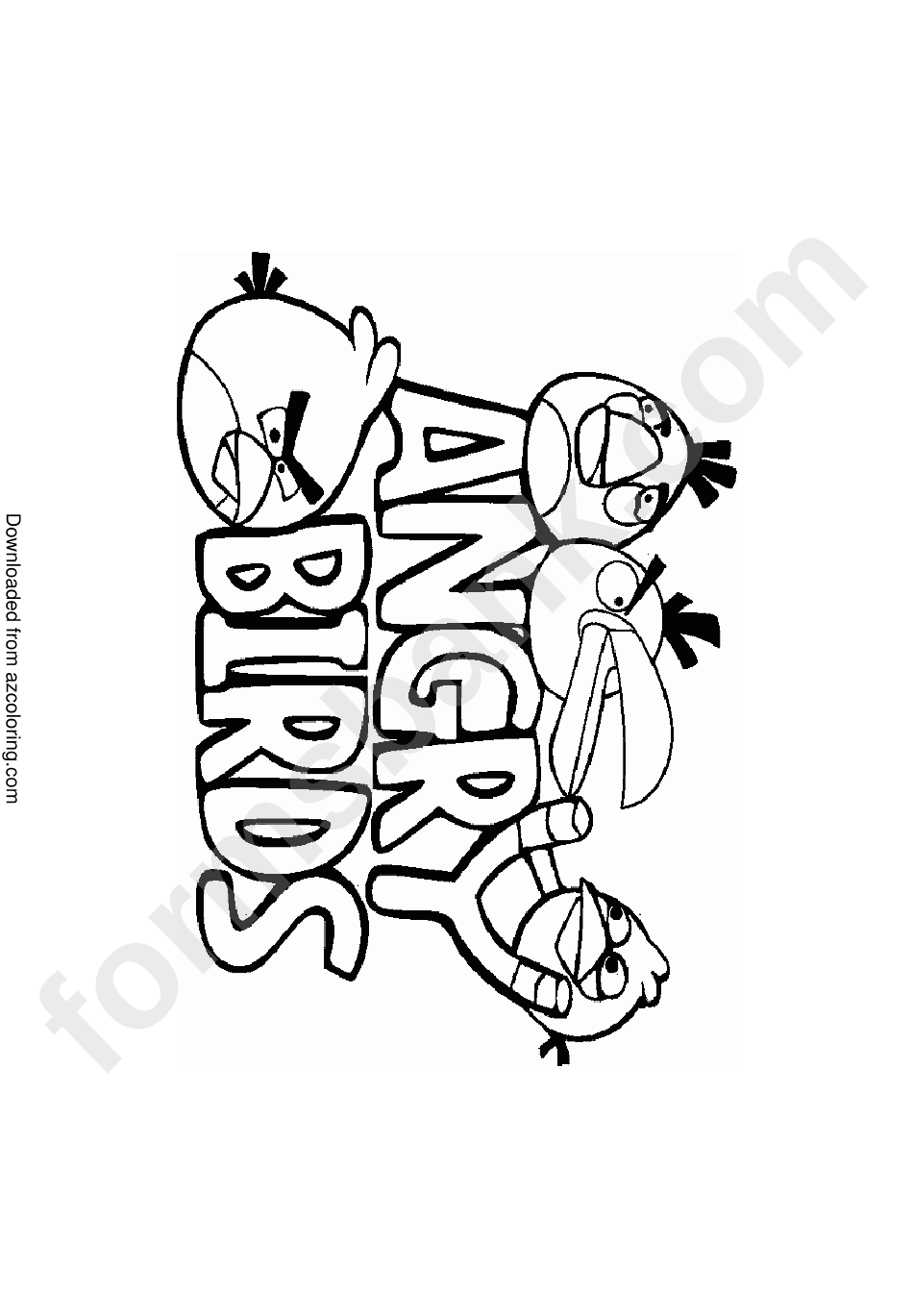 Angry Birds Coloring Sheet Template