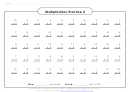 Multiplication Practice Worksheet (multiplying By 4) With Answers