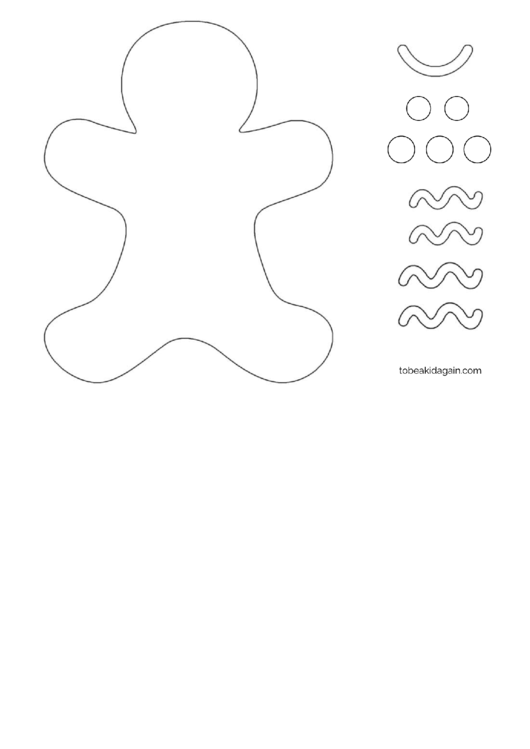 Gingerbread Man Template Printable pdf