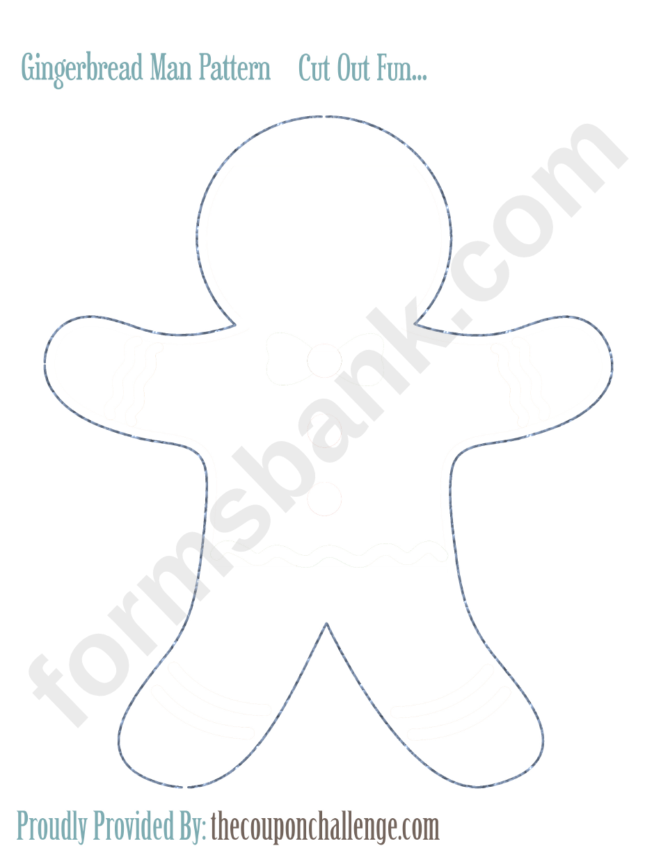 Gingerbread Man Cut-Out Template