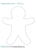 Gingerbread Man Cut-out Template
