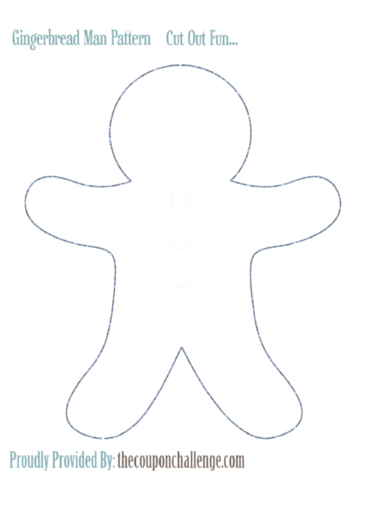Gingerbread Man Cut-Out Template Printable pdf