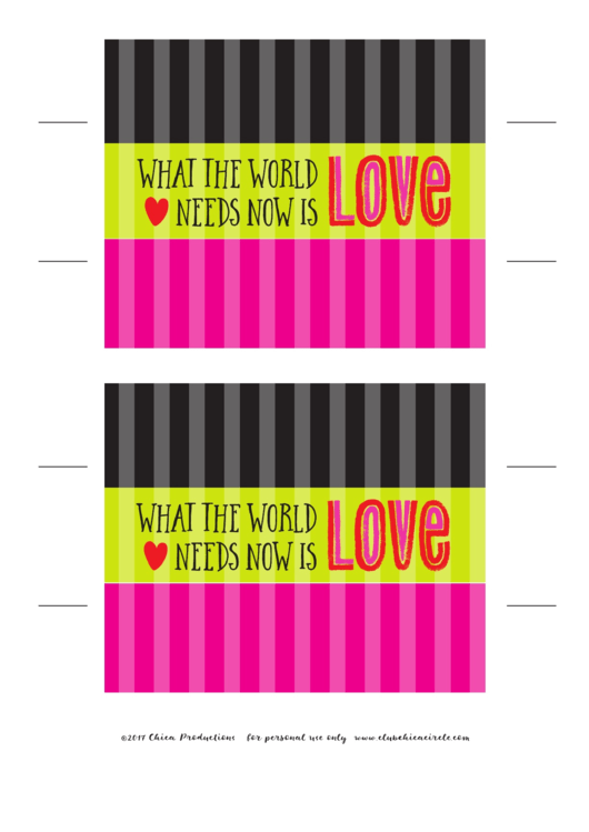What The World Needs Now Is Love Candy Wrapper Template Printable pdf