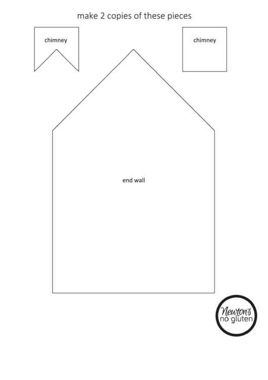 Gingerbread House Template Printable pdf