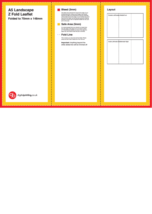 Folded Leaflet, A5 Flat Printable pdf