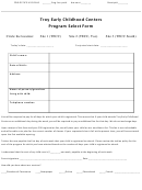 Troy Early Childhood Centers Program Select Form