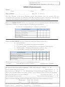 Speed Ii Questionnaire Template (Dry Eye Disease) Printable pdf