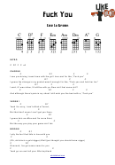 Fuck You - Cee Lo Green (ukulele Chord Chart)