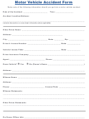 Motor Vehicle Accident Form