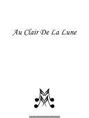 Au Clair De La Lune Sheet Music - Folk Song Printable pdf