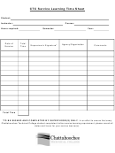 Ctc Service Learning Time Sheet