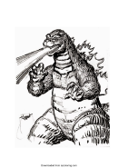 Godzilla Coloring Sheet Template