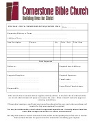 Purchase / Check / Reimbursement Requisition Form - Cornerstone Bible Church