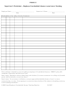 Supervisor's Worksheet - Employee Unscheduled Absence Tracking