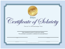 Sobriety Certificate Template - 60 Days - Blue
