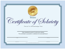 Sobriety Certificate Template - 2 Years - Blue