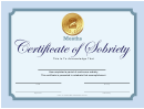 Sobriety Certificate Template - 2 Months - Blue