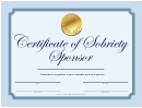 Sobriety Award Certificate Template