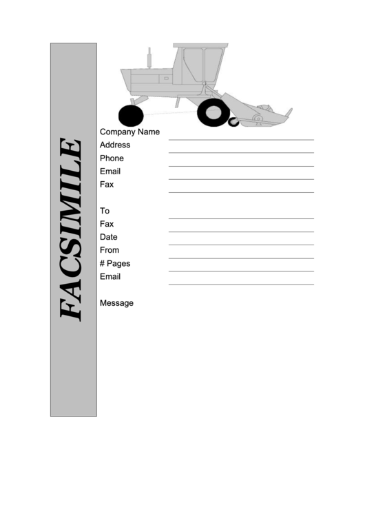 Facsimile Template - Farm Printable pdf