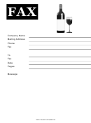 Wine - Fax Cover Sheet