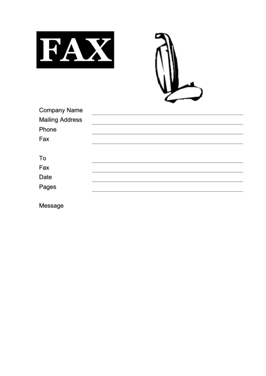 Carpet Cleaning - Fax Cover Sheet Printable pdf