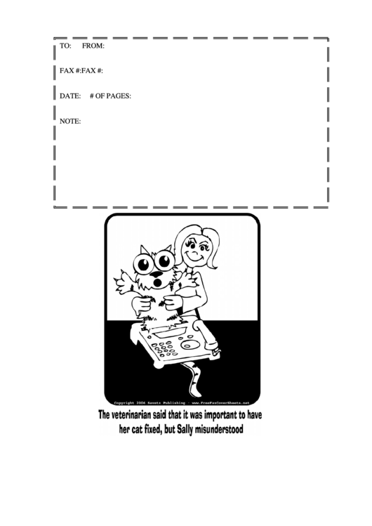 Veterinarian - Fax Cover Sheet Printable pdf