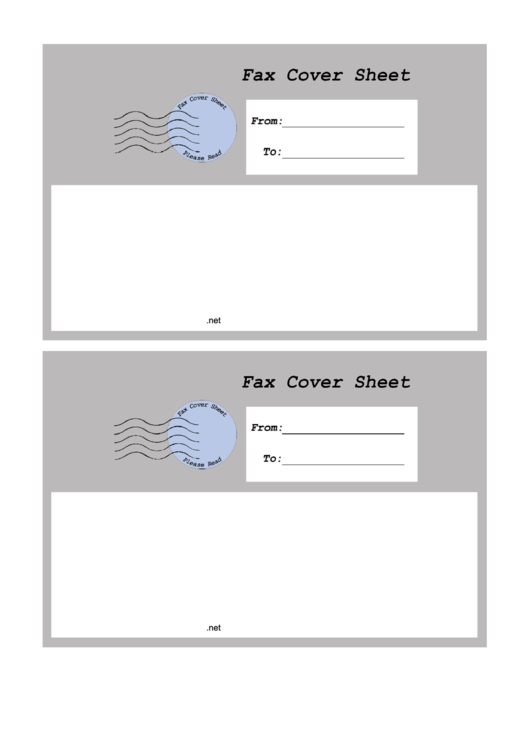 Grey Envelope - Fax Cover Sheet Printable pdf