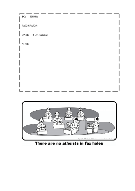 Fax Cover Sheet - Black And White (With Illustration) Printable pdf