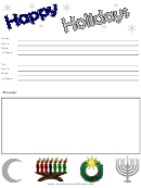Happy Holidays - Fax Cover Sheet