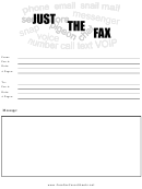 Just The Fax - Fax Cover Sheet
