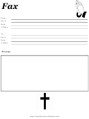 Prayer - Fax Cover Sheet