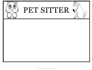 Pet Sitter Flyer Template