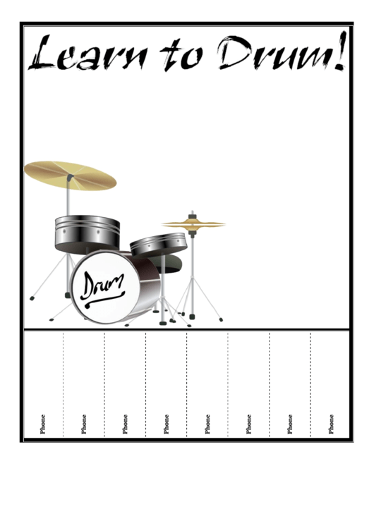 Drumming Flyer Templates Printable pdf
