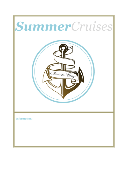 Summer Cruises Flyer Template Printable pdf