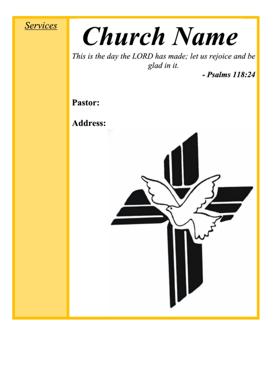 Church Flyer Template Printable pdf